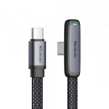 Mcdodo Cablu Date si Incarcare USB-C - USB-C McDodo CA-3360 Angled, 65W, 1.2m, Negru