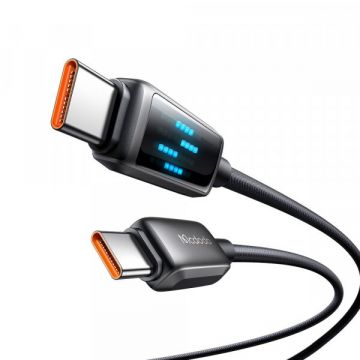 Mcdodo Cablu Date si Incarcare USB-C - USB-C McDodo CA-4250 Display, 100W, 1.2m, Negru