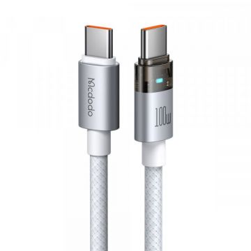 Mcdodo Cablu Date si Incarcare USB-C - USB-C McDodo CA-5582, 100W, 1.2m, Alb