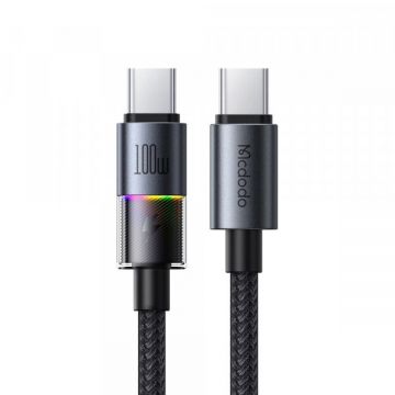 Mcdodo Cablu Date si Incarcare USB-C - USB-C McDodo CA-8200 Colorful, 100W, 1.2m, Negru