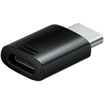 Samsung Adaptor Date si Incarcare microUSB - USB-C Samsung EE-GN930BB, Negru, Swap