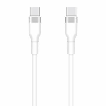 Setty Cablu Date si Incarcare USB-C - USB-C Setty, 60W, 1m, Alb