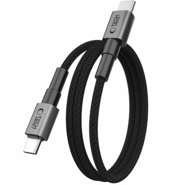 Tech-Protect Cablu Date si Incarcare USB-C - USB-C Tech-Protect Ultraboost DNA MagTwist, 100W, 1m, Gri