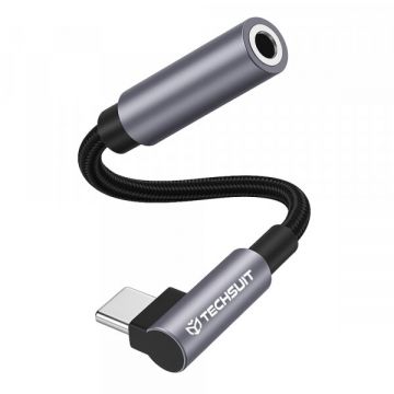 techsuit Adaptor Audio USB-C - 3.5mm Techsuit AC7 MusicDox, Gri