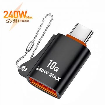 techsuit Adaptor OTG USB-C - USB-A Techsuit A1 HyperPort, Negru Portocaliu