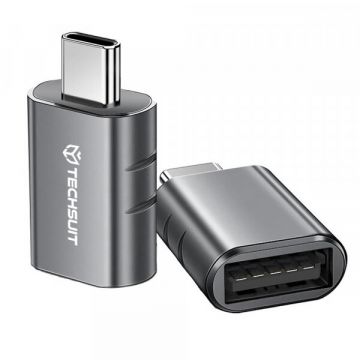 techsuit Adaptor OTG USB-C - USB-A Techsuit A10 SlateVolt, Gri