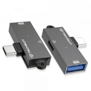 techsuit Adaptor OTG USB-C - USB-A Techsuit A21, Gri