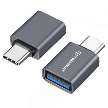 techsuit Adaptor OTG USB-C - USB-A Techsuit A8 SlateVolt, Gri