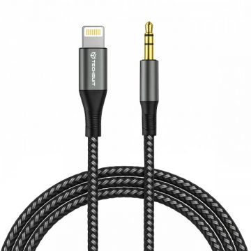 techsuit Cablu Audio Lightning - 3.5mm Techsuit AC17 NexaSound, 1m, Gri
