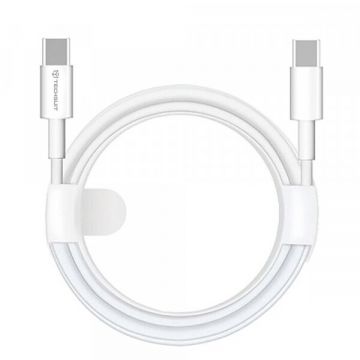techsuit Cablu Date si Incarcare USB-C - USB-C Techsuit PCB130, 60W, 1m, Alb