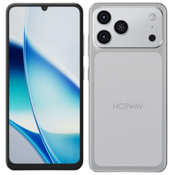 Telefon Mobil HOTWAV A17 Pro Max, Argintiu, 4G, 6.75   IPS, 16GB RAM (4GB + 12GB Extensibili), 256GB ROM, Camera 13MP, Android 15, Procesor ASR8662 Octa-Core, Wi-Fi 6, Bluetooth 5.4, Dual SIM