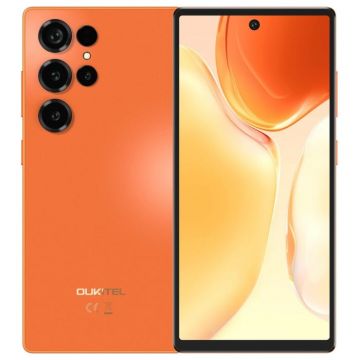 Telefon Mobil Oukitel C66, Portocaliu, 4G LTE, Ecran 6.73   HD+ 120Hz, 16GB RAM (4GB + 12GB extensibili), 128GB ROM, Camera 64MP, Baterie 5000mAh, Android 16, Dual SIM