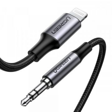Ugreen Cablu Audio Lightning - 3.5mm UGREEN US315 (70509), 1m, Negru