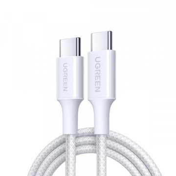 Ugreen Cablu Date si Incarcare USB-C - USB-C UGREEN L501, 60W, 1m, Alb