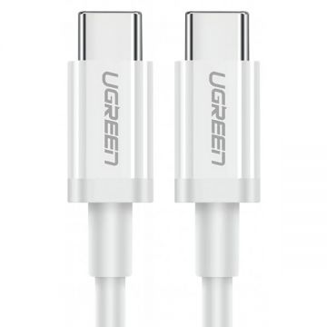Ugreen Cablu Date si Incarcare USB-C - USB-C UGREEN US264, 60W, 0.5m, Alb