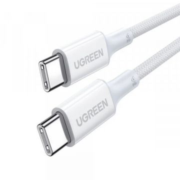 Ugreen Cablu Date si Incarcare USB-C - USB-C UGREEN US557 (15267), 100W, 1m, Alb