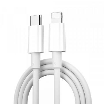 WIWU Cablu Date si Incarcare USB-C - Lightning WiWu Wi-C008, 30W, 1.2m, Alb