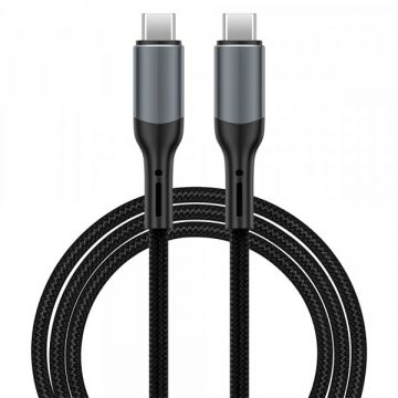 WIWU Cablu Date si Incarcare USB-C - USB-C WiWu Wi-C036, 240W, 1m, Negru