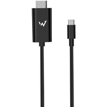 Wonder Cablu USB-C la HDMI, 3 m, Silicon, Negru