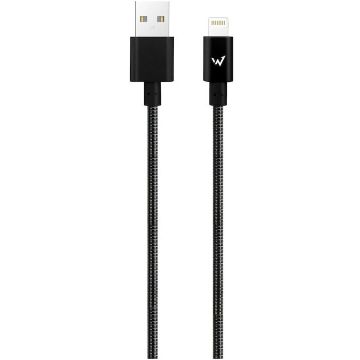 Wonder Cablu Wonder USB-A la Lightning, 1m, Negru