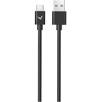 Wonder Cablu Wonder USB-A la USB-C, 1m, Negru