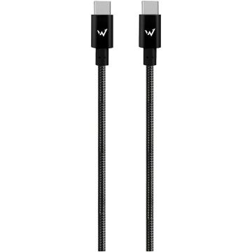 Wonder Cablu Wonder USB-C la USB-C,1m, Negru
