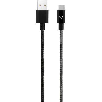 Wonder Cablu Wonder WC140CFBK USB-A la USB-C, 1m, Negru