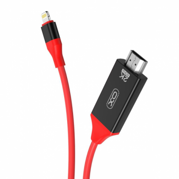 XO&nbsp;Design Cablu Audio si Video Lightning - HDMI XO Design GB006, 1.8m, Rosu