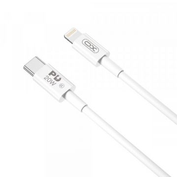 XO&nbsp;Design Cablu Date si Incarcare USB-C - Lightning XO Design NB-Q189B, 20W, 2m, Alb
