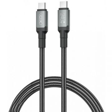 XO&nbsp;Design Cablu Date si Incarcare USB-C - USB-C XO Design NB-Q264A, 240W, 1m, Negru