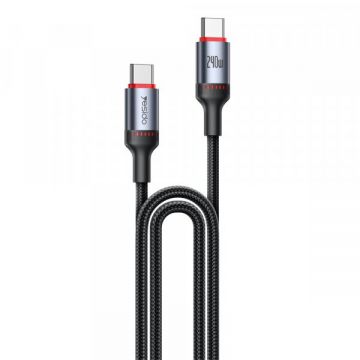 Yesido Cablu Date si Incarcare USB-C - USB-C Yesido CA185, 240W, 1.2m, Negru