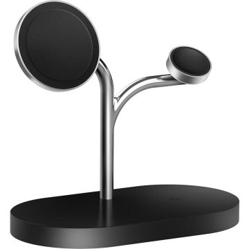 Samsung Incarcator wireless Trio 3-in-1, Samsung GP-PWU024WIABW, Tehnologie Qi2 (Magnetica), 15 W, Negru