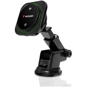 Verbatim Incarcator auto Verbatim Charge 'n' Drive Qi2 15W RGB, 71.7x71.7x45mm, set complet