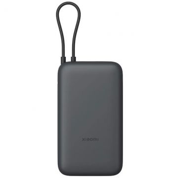 Xiaomi Baterie externa universala Xiaomi BHR9740GL, 22.5 W, 20000 mAh, cablu integrat USB-C, Li-Ion, Gri inchis