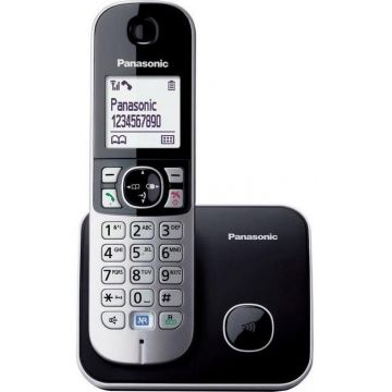 Telefon DECT Panasonic KX-TG6811FXB, Digital, Cordless, Caller ID, Negru
