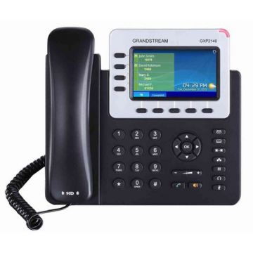 Telefon Voip Grandstream GXP 2140, Reelif Type C, Bluetooth, PoE, Negru