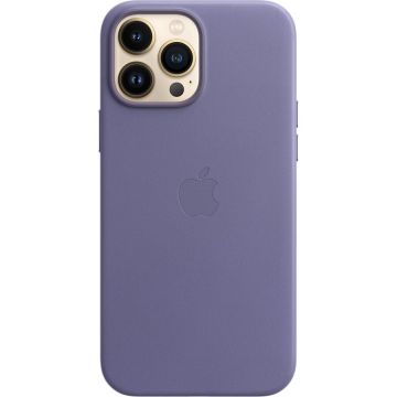 Husa de protectie Apple Leather Case with MagSafe pentru iPhone 13 Pro Max, Wisteria