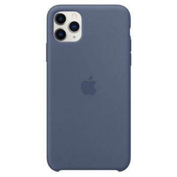 Husa de protectie Apple pentru iPhone 11 Pro Max, Silicon, Alaskan Blue