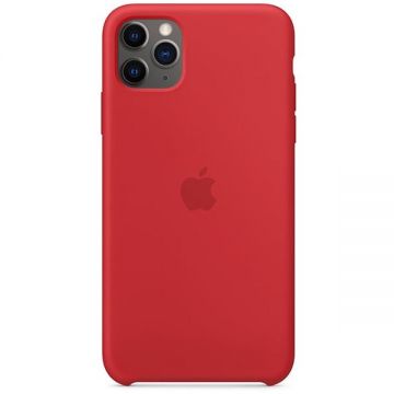 Husa de protectie Apple pentru iPhone 11 Pro Max, Silicon, Red