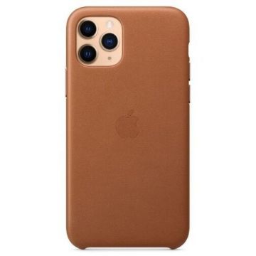 Husa de protectie Apple pentru iPhone 11 Pro, Piele, Saddle Brown