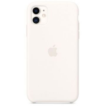 Husa de protectie Apple pentru iPhone 11, Silicon, White