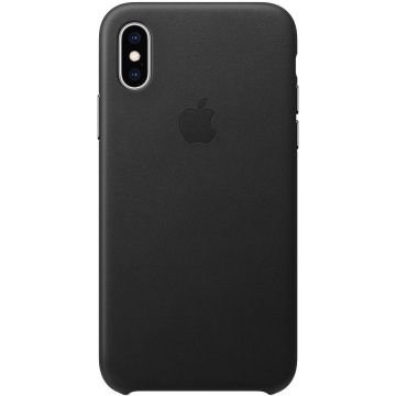 Husa de protectie Apple pentru iPhone XS Max, Piele, Black