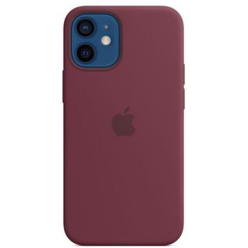 Husa de protectie Apple Silicone Case MagSafe pentru iPhone 12 mini, Plum
