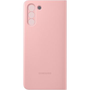 Husa de protectie Samsung Smart Clear View Cover pentru Galaxy S21 Plus, Pink