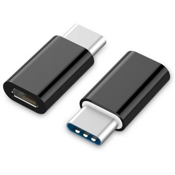 USB 2.0 Type-C  adapter (CM/MicroUSB-F), black
