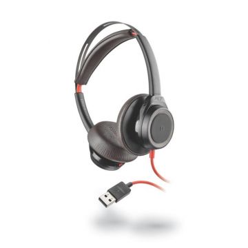 Casti Poly Blackwire 7225, USB-A, Microfon (Negru)