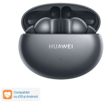 Casti wireless Huawei FreeBuds 4i, Active Noise Cancelling, Silver Frost