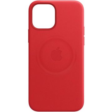 Husa de protectie Apple Leather Case MagSafe pentru iPhone 12/12 Pro, (PRODUCT)RED