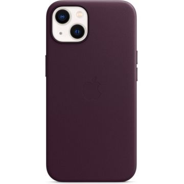 Husa de protectie Apple Leather Case with MagSafe pentru iPhone 13, Dark Cherry