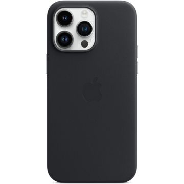 Husa de protectie Apple Leather Case with MagSafe pentru iPhone 14 Pro Max, Midnight